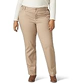 Lee Womens Plus Size Wrinkle Free Relaxed Fit Straight Leg Pant