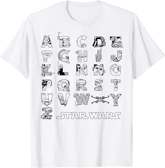 Amazon メンズ半袖tシャツ遠く離れたアルファベットのスターウォーズキャラクターメンズtシャツ 快適さとレジャーコットンクールグラフィック Tシャツ S Tシャツ カットソー 通販