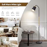 INMOZATA Floor Lamp Retro Arch Adjustable Head E27 Reading Lamp White Gold view 9