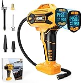 Cordless Tire Inflator Air Compressor for Dewalt 20V Max Battery, Portable Handheld Air Pump with Digital Pressure Gauge for