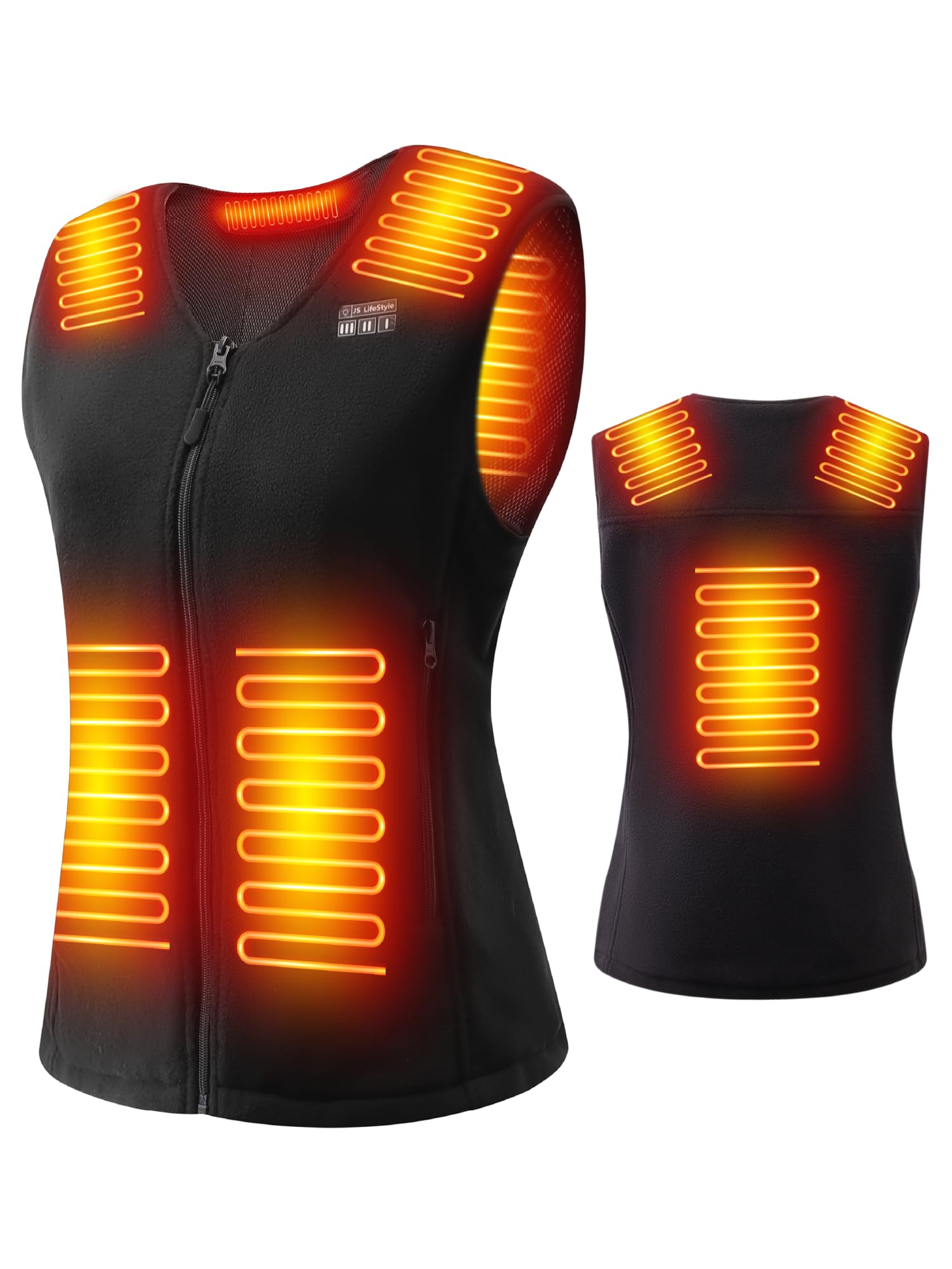 Photo 1 of JS LifeStyle Heated Vest Jacket for Women, Fleece Heated Vest Jacket with Light-off Design, Battery Not Included