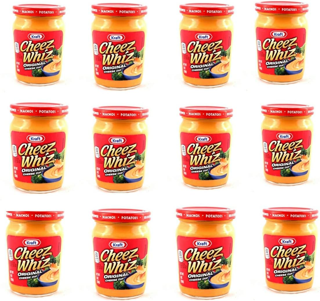 Kraft Cheez Whiz Original Plain Cheese Dip, 8 Ounce -- 12 per case
