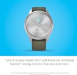 Garmin vívomove Style 42mm Hybrid Smartwatch Silver Moss Touchscreen Fitness view 6