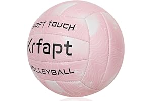 KRFAPT Volleyball - Beach Volleyball Official Game Ball Size 5 for Youth & Adults (Ages 8-12) - Soft Touch Waterproof for Indoor & Outdoor Training