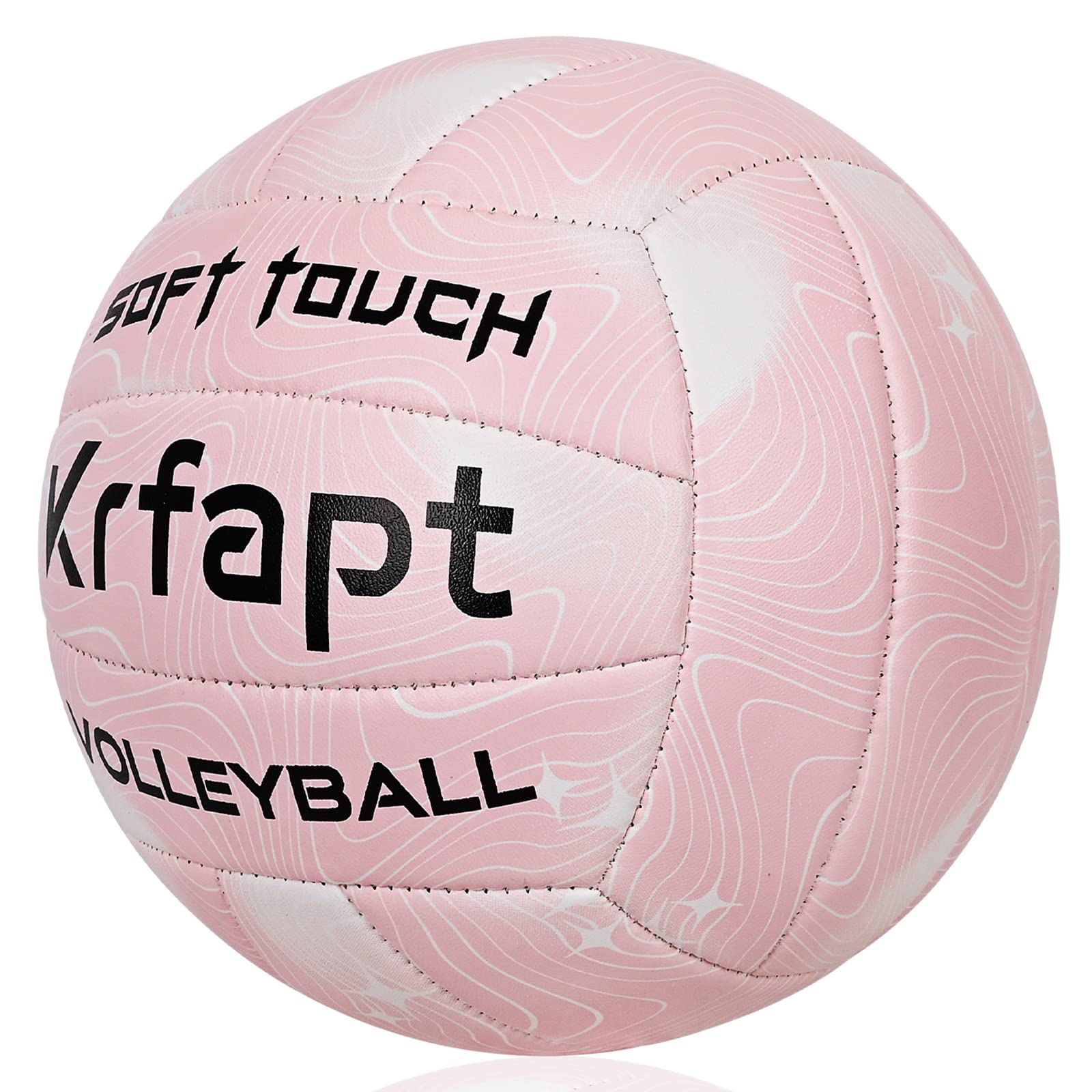 Photo 1 of Krfapt Volleyball - Beach Volleyball Official Game Ball Size 5 for Youth & Adults (Ages 8-12) - Soft Touch Waterproof for Indoor & Outdoor Training?Pink
