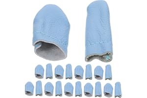 Angoily Felt Thimble Cover with Leather 20Pcs Sewing Caps for Needle Felting and Craft Projects Comfortable Flexible Fit for 