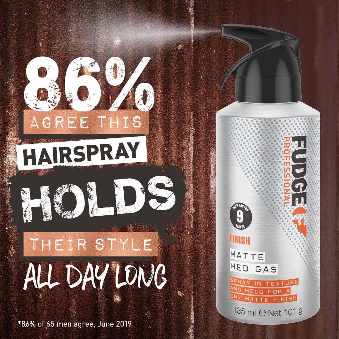 Fudge Professional Matte Hed Gas, Strong Hold Texturizing Hairspray, 135 ml, No Colour, 135 ml (Pack of 1) - Image 4