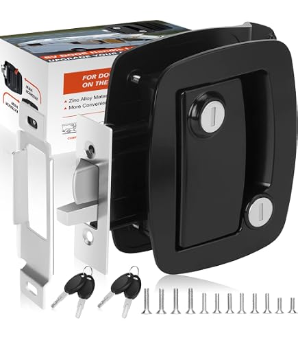 2 Keys CW409 FIC Entry Door Lock Handle Knob Deadbolt RV Motorhome