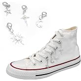 Shoelace Charm for Sneakers, Goth Charms Chain for Canvas Shoes, Boot Keychain Bag DIY Punk Accessory Decorations Clip for Girls Women