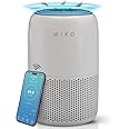 MIKO Air Purifier for Bedroom with 3-in-1 HEPA Filter & Sleep Mode, Whisper Quiet, Covers Up to 1200 ft, Smart Wi-Fi App Control - Removes Smoke, Allergens, Pets Hair, Dust, Odors, Pollutants