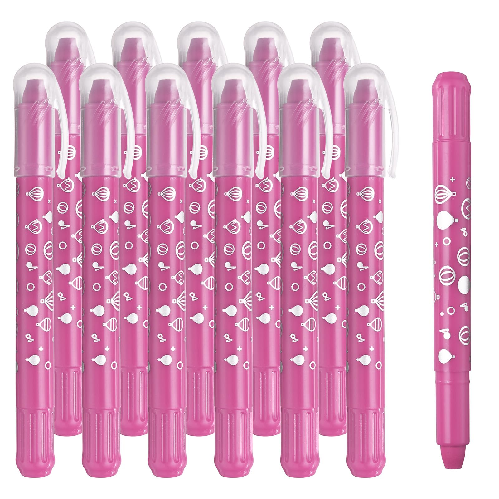 PATIKIL Watercolor Gel Crayon, 12Pcs Washable Twist Crayons for Coloring, Drawing, Painting, Pink