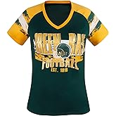Geneisteck Womens Football Fans V Neck City Raglan T-Shirts