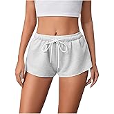 Milumia Women Drawstring Low Waist Mini Sweat Shorts Casual Summer Workout Track Lounge Shorts