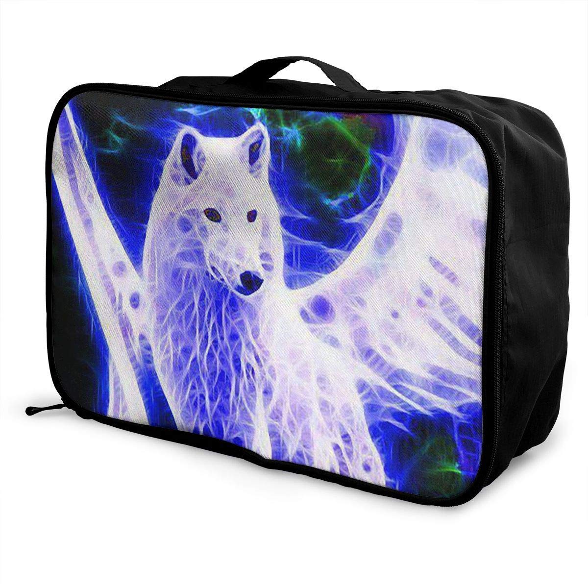 Portable Luggage Duffel Bag Wolf Wings Travel Bags Carryon In Trolley