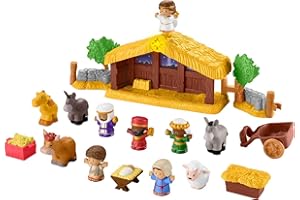 Fisher-Price Little People Toddler Toy Nativity Set with Music Lights & 18 Pieces for Christmas Pretend Play Kids Ages 1+ Years​