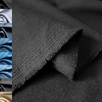 Amazon.com: 1-Yard 8 oz Black Denim Fabric for Sewing, Crafting ...