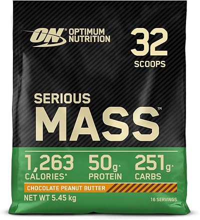 Optimum Nutrition Serious Mass High Calorie Mass Gainer Chocolate Peanut Butter