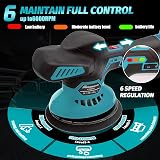 SEHMTSRF Cordless Buffer Polisher 6 Inch 3000mAh Makita Battery 23pc Kit view 3