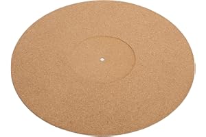 Funien 12in Soft Cork Nonslip Turntable Record Pad Durable ShockResistant for LP 12-inch Record Music Recording Equipment