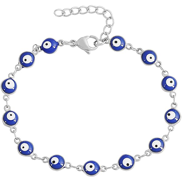 Colorato Smalto Evil Eye Braccialetto di Perline Gioielli
