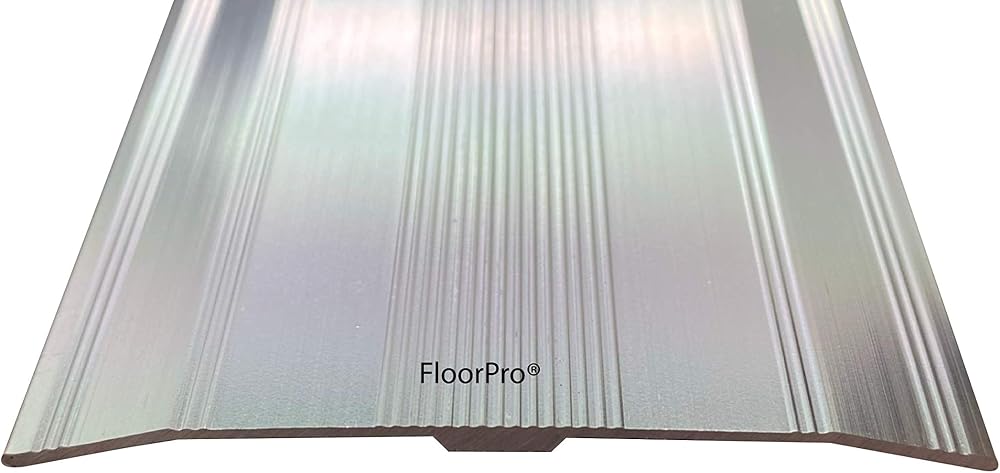 FloorPro 61mm Carpet Metal Door Bar Threshold Strip Silver Flooring Gap Cover