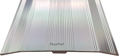 FloorPro 61mm Carpet Metal Door Bar Threshold Strip Silver Flooring Gap Cover