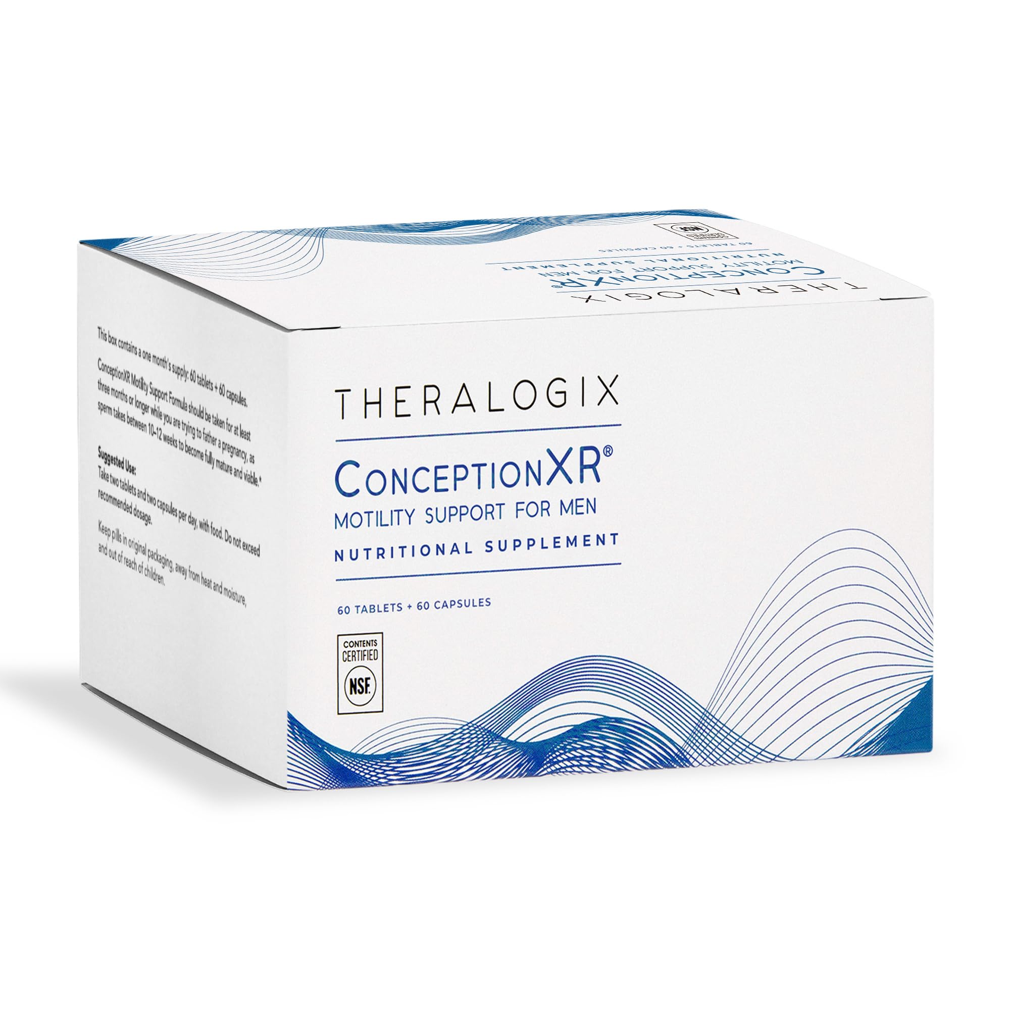Theralogix ConceptionXR Motility Support Formula - Men's Preconception Vitamins for Fertility Support - Male Fertility Supplements for Sperm Health* - NSF Certified - 60 Tabs + 60 Caps (30-Day Supply)