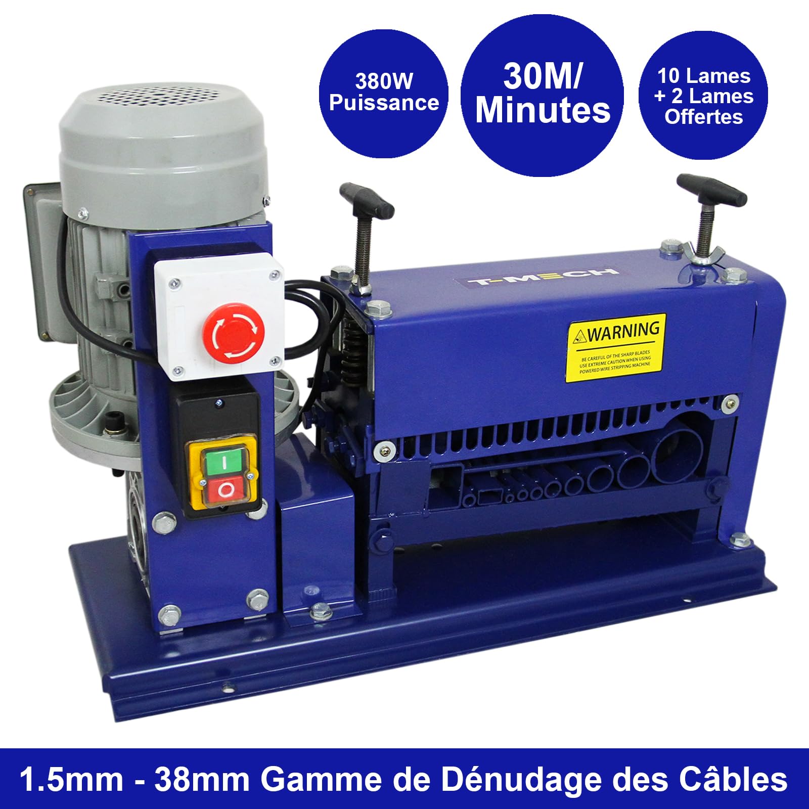 Automatische Kabelschälmaschine Abisoliermaschine Kabelabisoliermaschine Kabel Schneidzange Drahtschneidemaschine Kabelisolierer elektrisch | 380W/0.5 PS | 38 mm 3