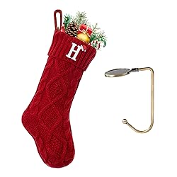 VRFASHION Christmas Stockings with Initials, Letter