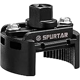 Spurtar Adjustable Oil Filter Wrench 2-3/8 to 3-1/8 inch 60-80mm Universal Oil Filter Removal Tool 1/2'' Drive Two-Way Cap Oi