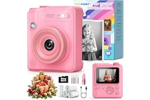 GOFUNLY Kids Camera Gifts for Girls Boys - Christmas Birthday Xmas Gift for Girl Boy Age 3 4 5 6 7 8 9 10 11 12 Year Old - Instant Print Digital Toys Ages 3-5 6-8 8-12 Years Olds - Toddler Learning Kid Toy