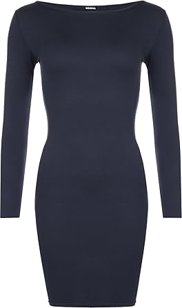 long sleeve navy dress uk