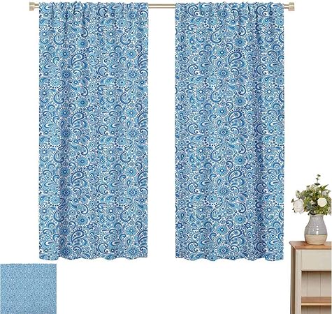 N / A Cortinas Opacas Paisley, marroquí, Antiguo Mosaico otomano