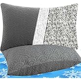MOLCLCUY Memory Foam Pillows Queen Size Set of 2 Adjustable Cool Pillow for Side Back Stomach Sleepers Luxury Gel Pillow with Washable Cover