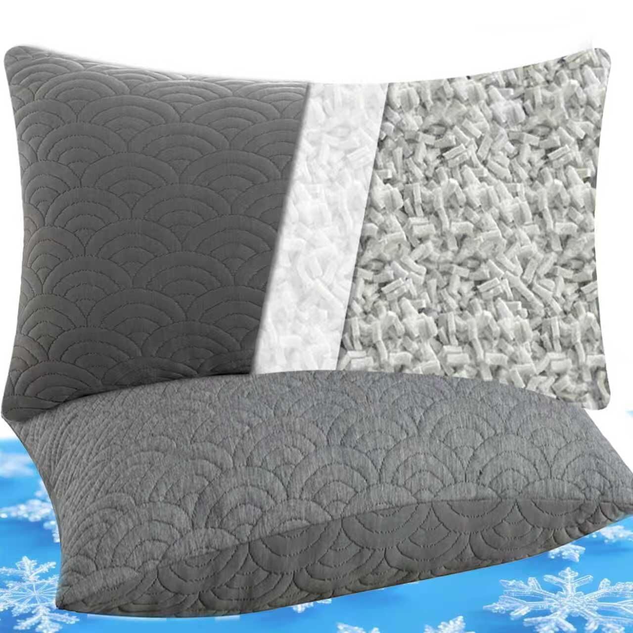 Photo 1 of MOLCLCUY Memory Foam Pillows Queen Size Set of 2 Adjustable Cool Pillow for Side Back Stomach Sleepers Luxury Gel Pillow with Washable Cover
