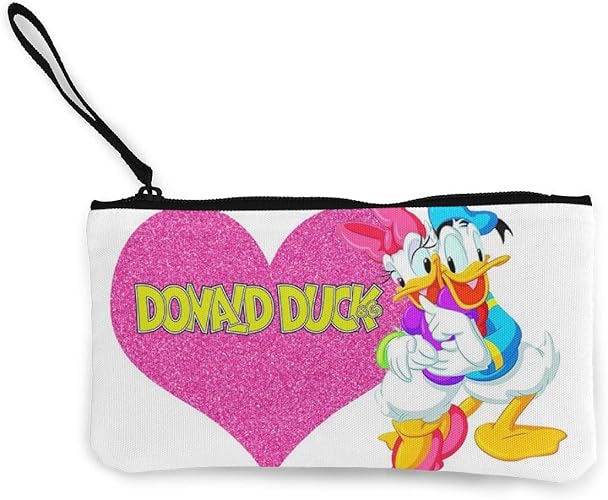 Amazon ドナルドダックの愛の壁紙 小銭入れ コインケース カードケース 小物入れ 多機能 ズック財布 薄型 大容量 便利収納 男女兼用 12x22cm 小銭入れ