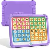 MibbyTalk AAC Device for Autism, Communication Tool for Nonverbal Kids | 32 Preset and 11 Recordable Buttons with Stickers and Silicone Case &ndash; for Home, School, and Speech Therapy, Purple