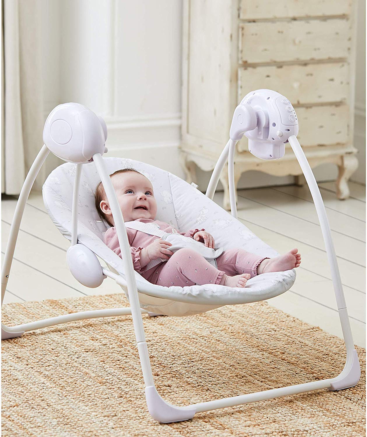 pink elephant baby swing