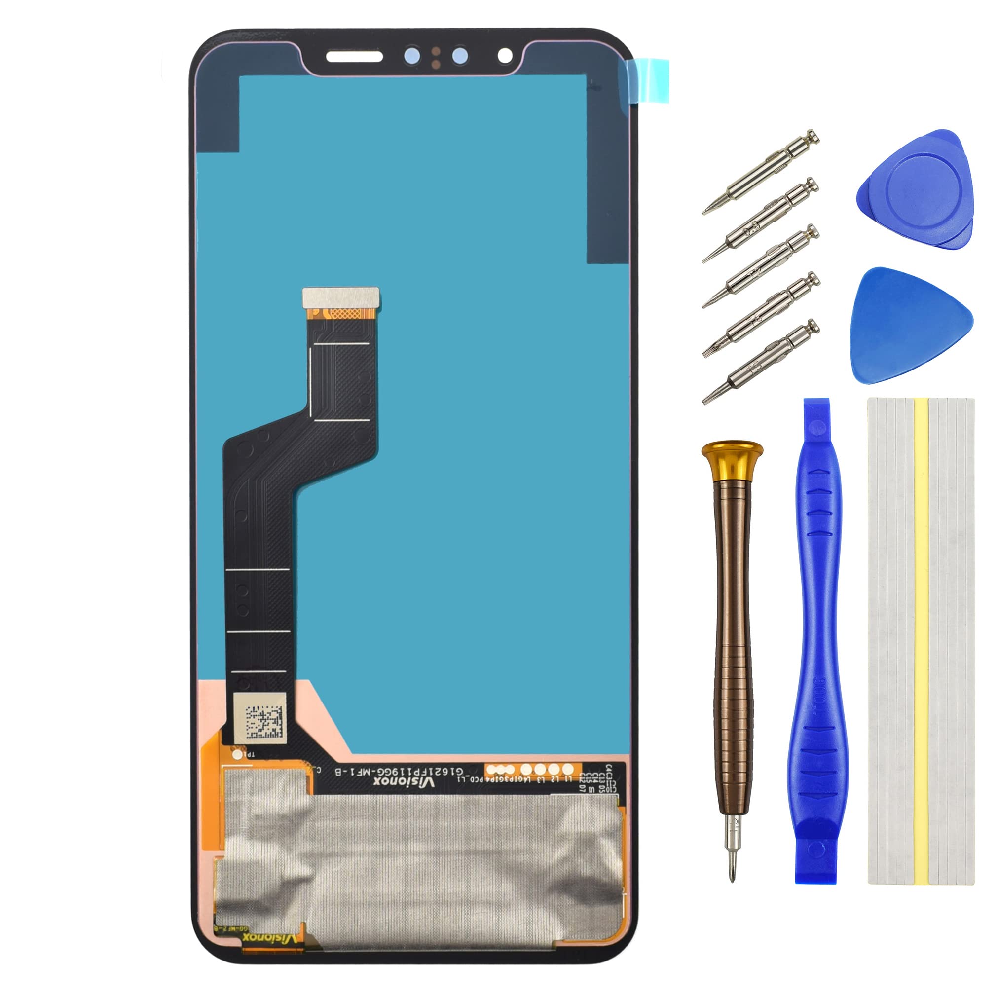 Double Sure Full LCD Display Touch Digitizer Screen Replacement for LG G8S ThinQ LMG810 Black 6.21"