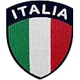 EmbTao Italy Shield Flag Patch Embroidered Applique Iron On Sew On Italian National Emblem