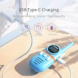 Inspireyes Kids Walkie Talkies Rechargeable 2 Pack Long Range 3 Channels view 4