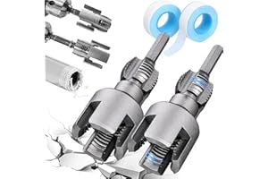 IMGJSX Integrated Internal & External Pipe Threading Tool, 2025 Upgraded Electric Drill Compatible Pvc Pipe Threader Kit, 1/2'' and 3/4'' Water pipe internal and external integrated threader (1/2" + 3/4")