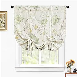 Leeva Green Tie Up Valances Curtains for