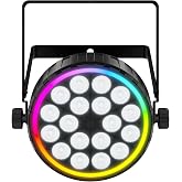 CHAUVET DJ FXPar 6 LED PAR Light, RGBW Wash &amp; RGB Effect Ring Stage Light with 6-Zone Control, DJ Party Light, DMX, Sound Activated Programs, IRC-6 Remote Compatible, Event &amp; Entertainment Lighting