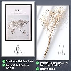 LEIFIDE 20 Pieces Metal Cubicle Hooks Fabric Panel