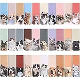 Cute Dog & Cat Puppy Animal Page Markers: 30-Pcs Magnetic Bookmarks for Students, Teachers, School, Home or Office Reading