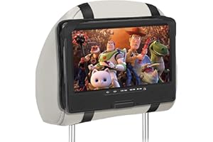 HotHat Car Headrest Mount Holder Strap for Swivel and Flip Style 12.5 inch Portable DVD Player - 10 Inch to 10.5 Inch Screen
