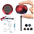 AUKSKY 2Pack Portable Mini Speaker, Bluetooth Tiny Speaker,Wireless Micro Speaker for Phone/PC/Tablet, Rechargeable Battery, Built-in Microphone, Cute Mini Speaker with Strap to Carry, Red
