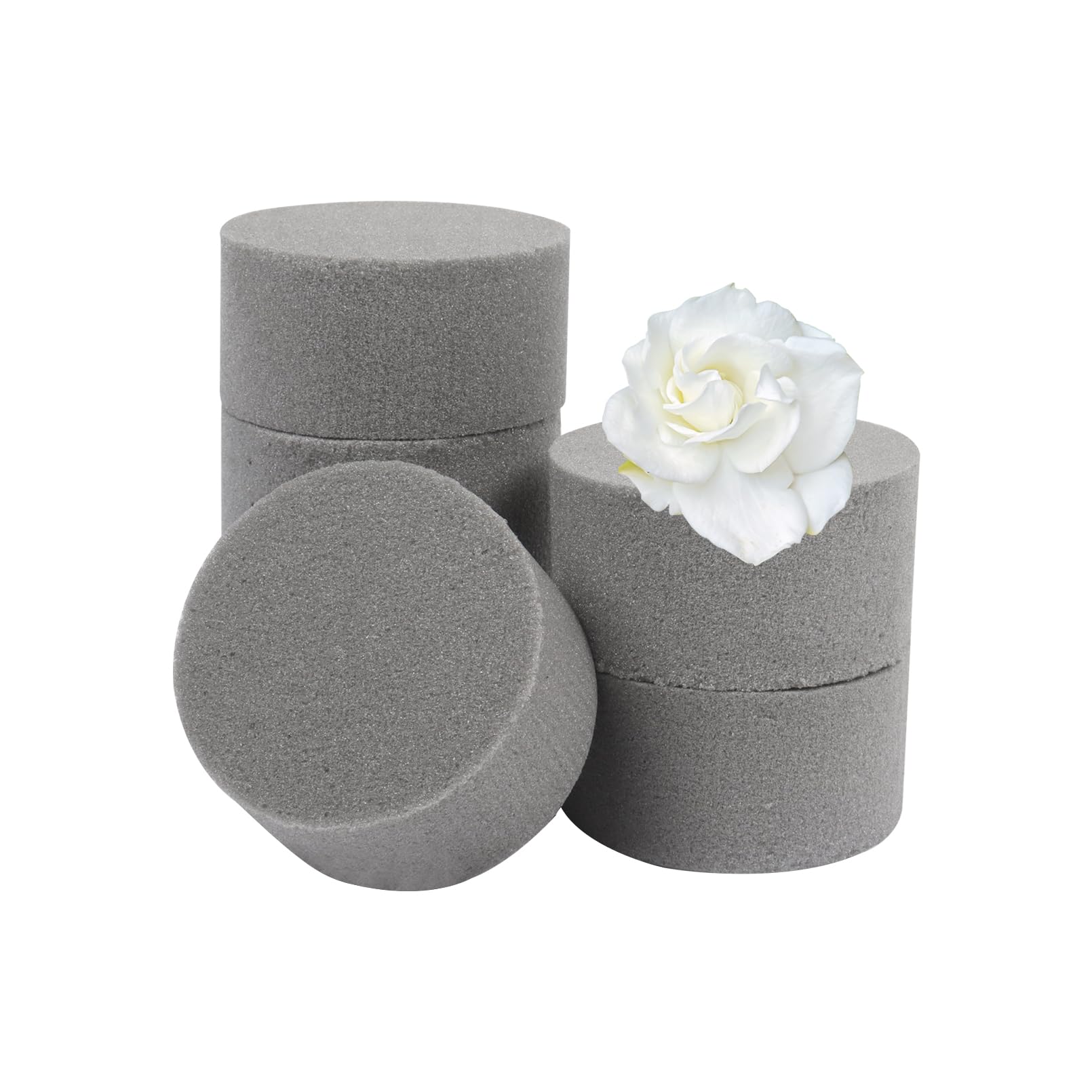 Nwvuop 6Pcs 8cm Round Floral Foam for Artificial Flower Arrangements (Grey)