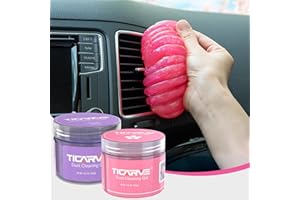 TICARVE 2 Pack Cleaning Gel Car Cleaning Putty Car Slime for Cleaning Car Detailing Gel Car Interior Cleaner Car Accessories Keyboard Cleaner Rose Purple